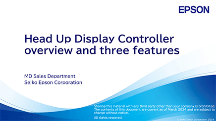 Head Up Display Controller overview and three features