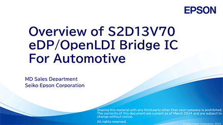 Overview of Scaler IC for Automotive S2D13V52
